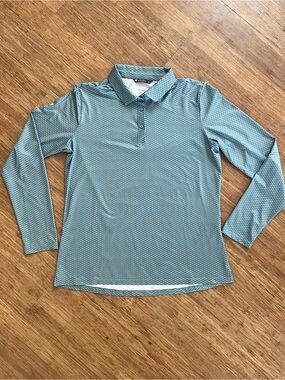 Levelwear Long Sleeve Polo, Green, Sz L